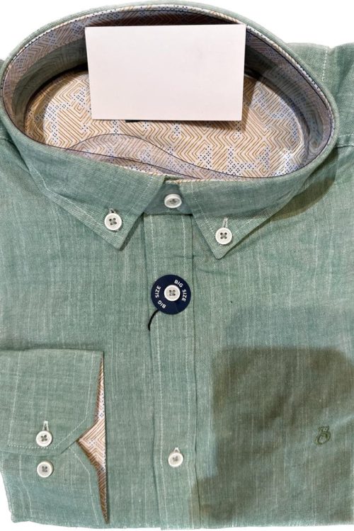 חולצת כפתורים ארוכה ירוק